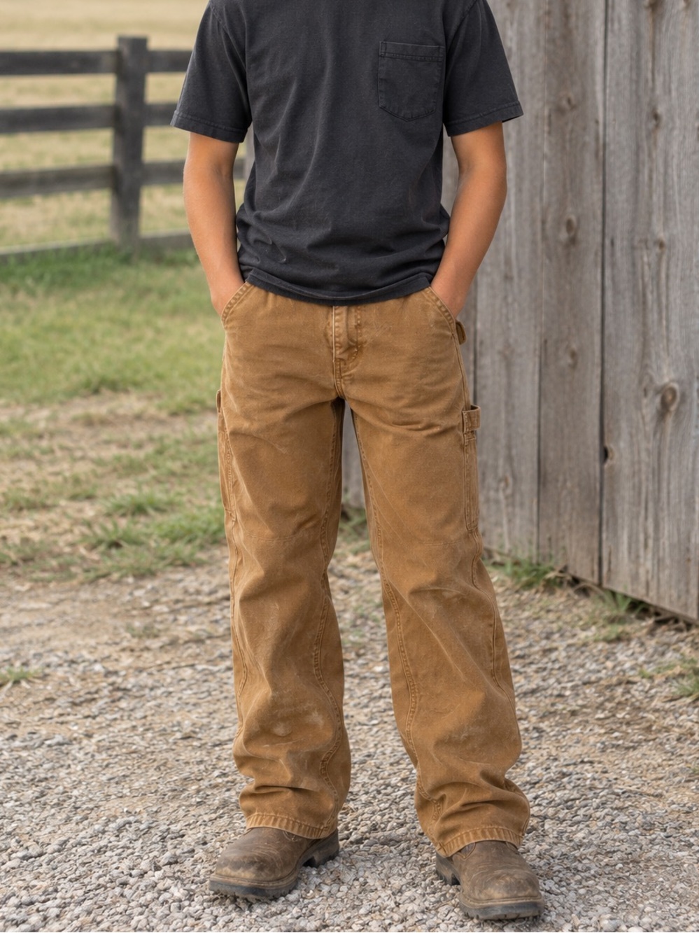 Carhartt Tan Brown Kids Cargo Pants